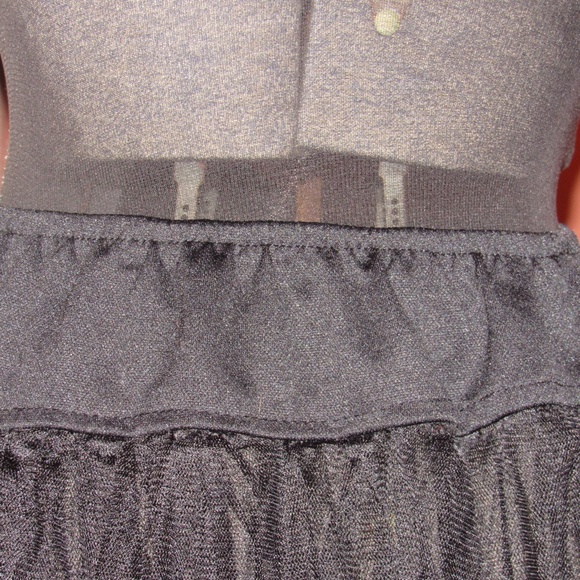 🕷️ Vintage Y2K Gothic Petite Short Black Lace Petticoat/Tutu - SJ - Picture 4 of 8
